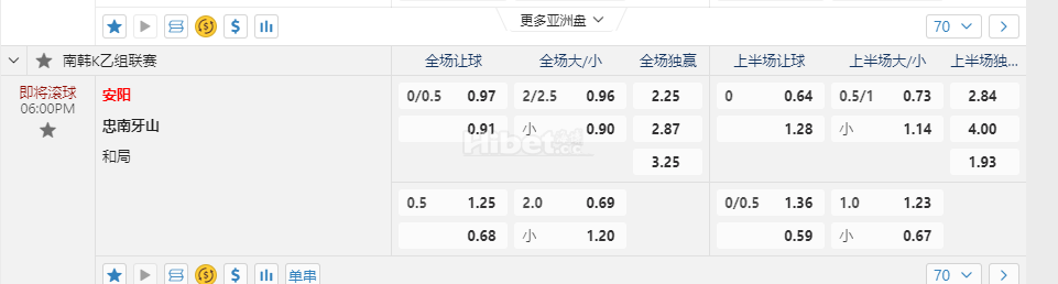 南韩K06:00PM 安阳 忠南牙山